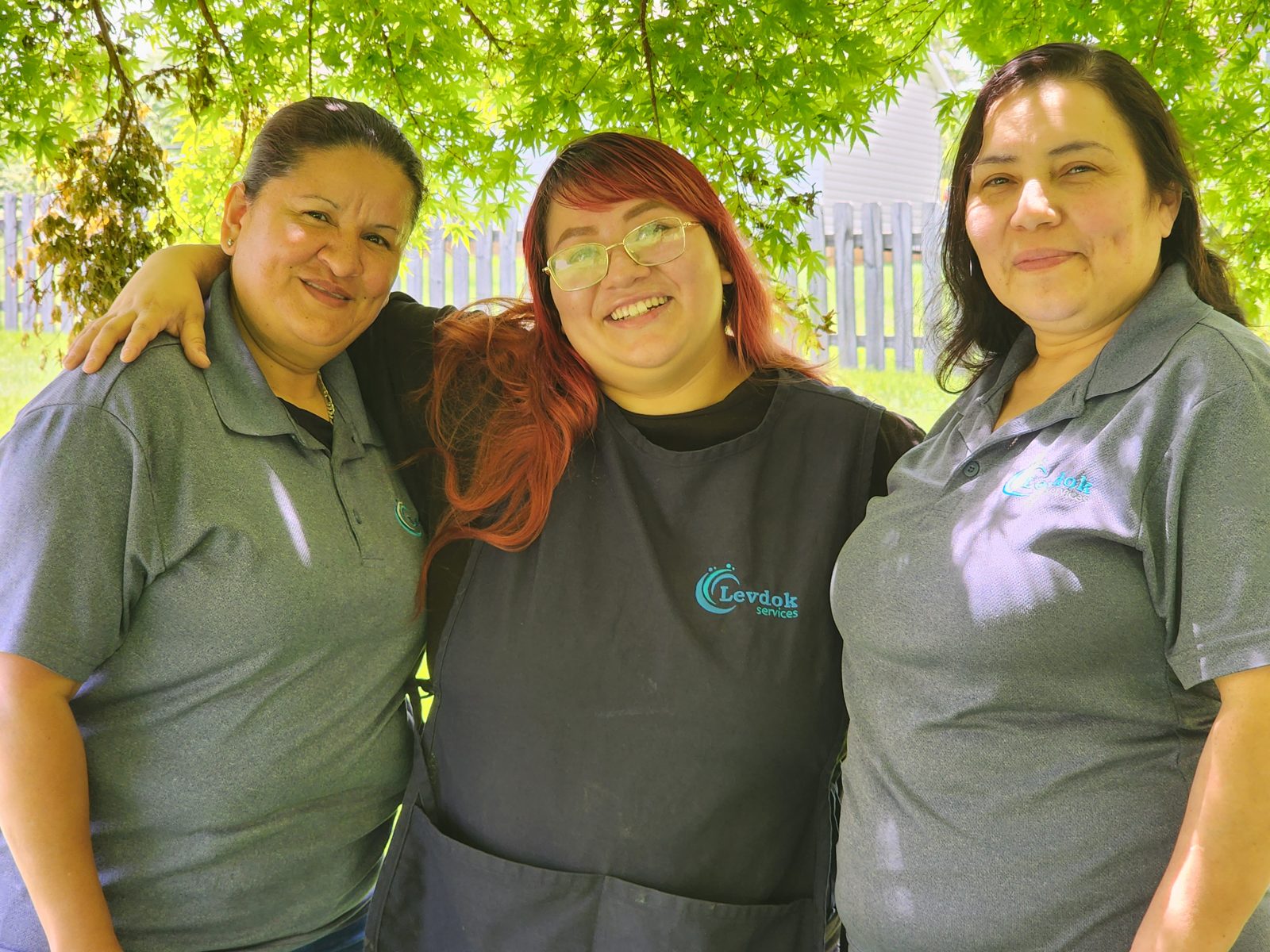 Levdok cleaning team members ready to build your custom program