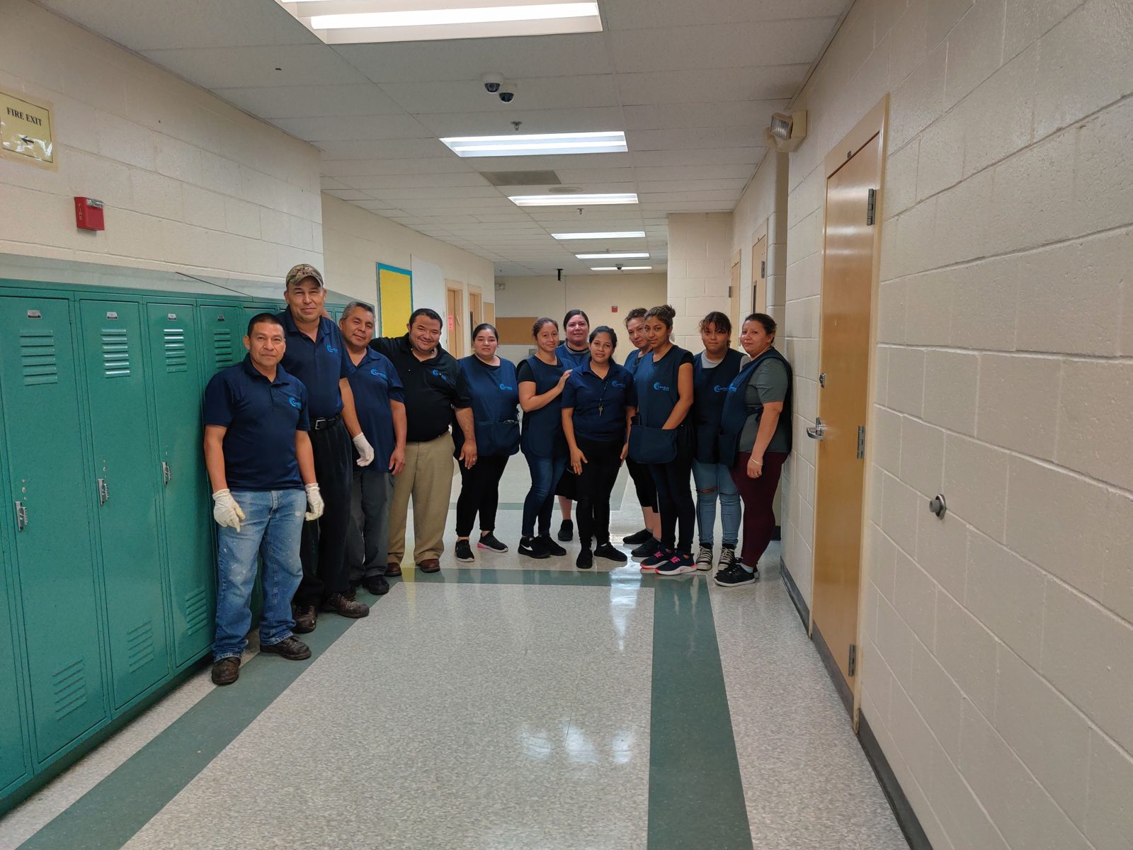 School cleaning crew at a Baltimore-area school